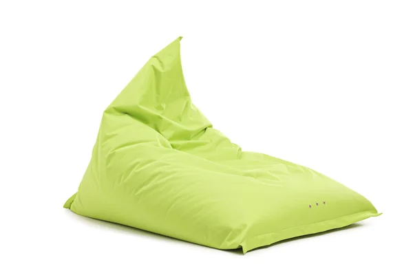 Fotel z zielony beanbag — Zdjęcie stockowe
