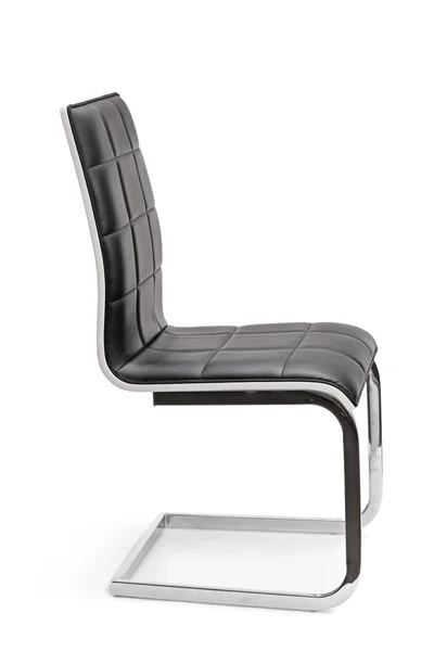 Ny svart läder kontorsstol — Stockfoto