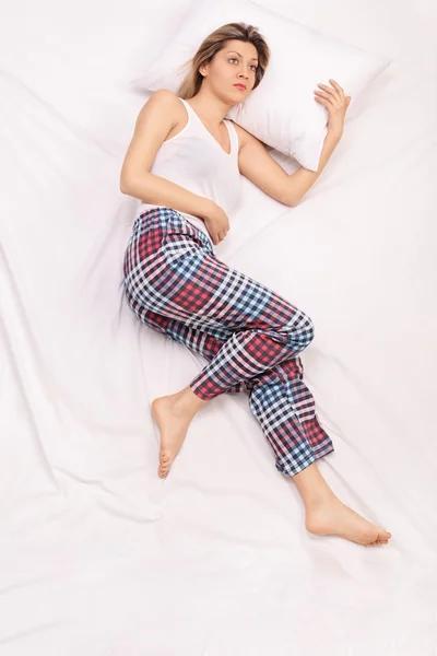 Mujer con insomnio — Foto de Stock