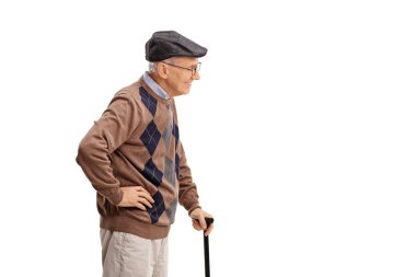 cane ile üst düzey beyefendi 