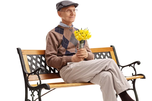 Starší pán čeká na jeho datum — Stock fotografie