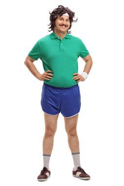 Retro sporcu kameraya bakıyor