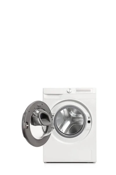 Studio Shot New Washing Machine Open Door Isolated White Background — Stock Photo, Image