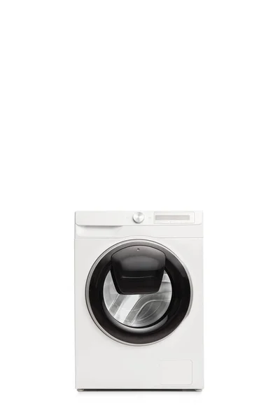 Studioaufnahme Einer Neuen Waschmaschine Mit Add Wash Technologie Isoliert Auf — Stockfoto