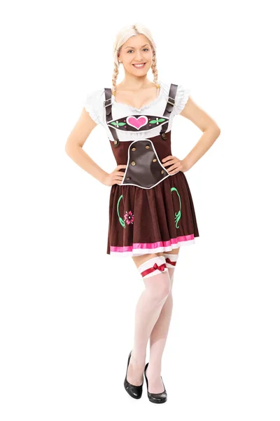 Ragazza in costume tedesco — Foto Stock