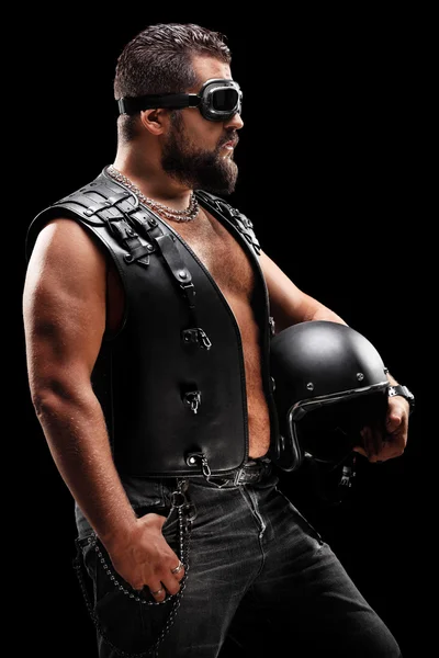 erkek motorcu holding kask