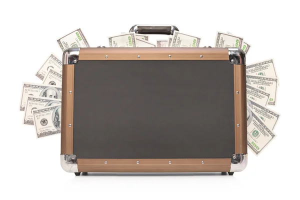 Briefcase full of cash — Stock Photo, Image