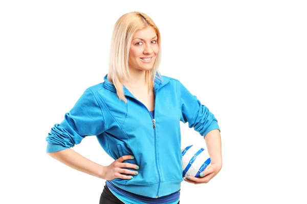 Giocatrice professionista femminile di pallamano — Foto Stock