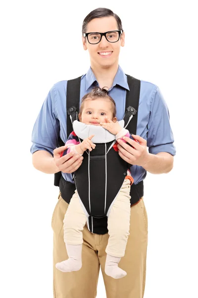 Baba ve bebek kızı — Stok fotoğraf