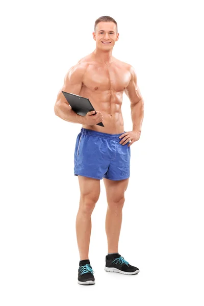 Schöner männlicher Fitnesstrainer — Stockfoto