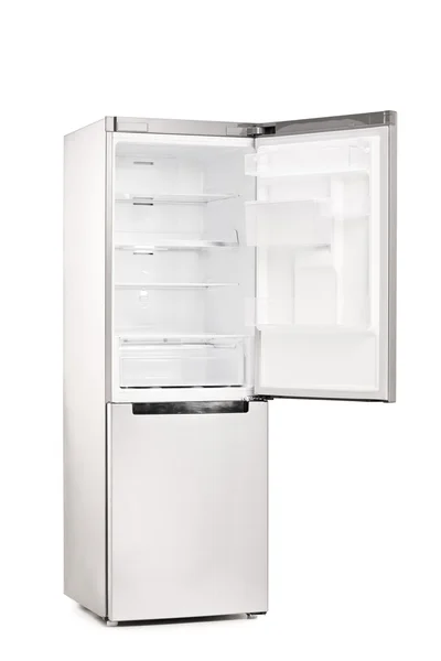 Refrigerador vacío con puerta abierta — Foto de Stock