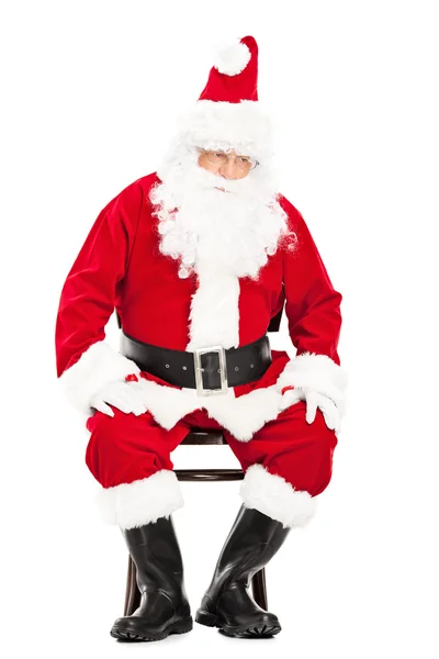 Babbo Natale seduto sulla sedia — Foto Stock