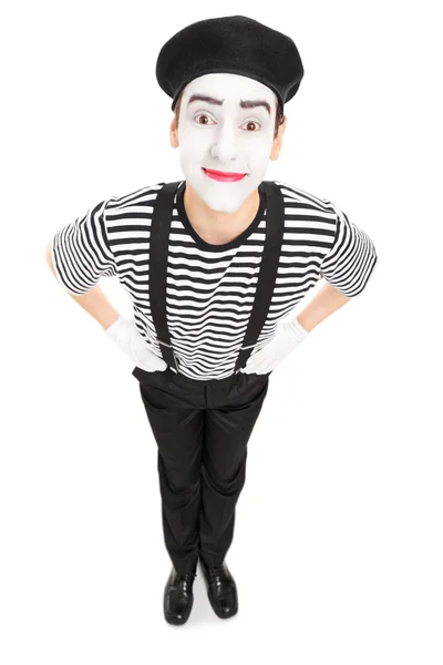 Joyful mime artist — Stock Photo, Image