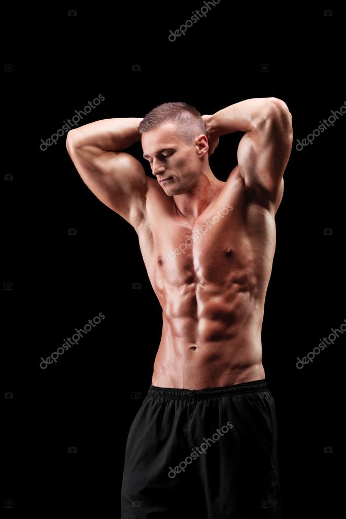 Handsome muscular athlete Stock Photo by ©ljsphotography 56810747