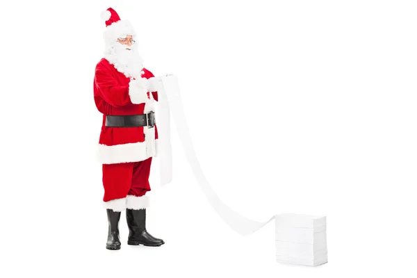 Santa Claus läslista önskemål — Stockfoto