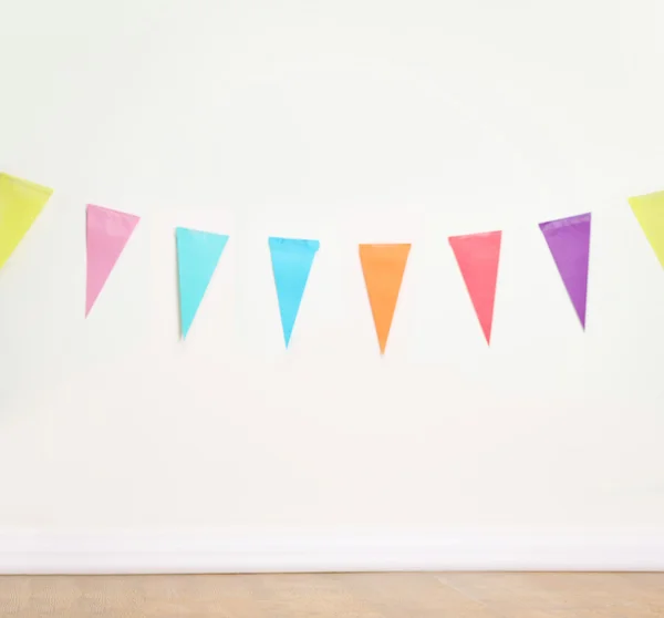 Birthday decoration flags — Stock Photo, Image