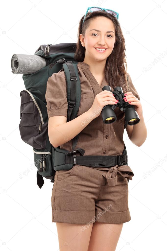 Young female hiker