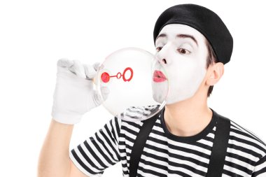 Kabarcık üfleme MIME sanatçı