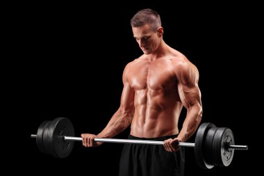 Gömleksiz atlet ile Halter egzersiz