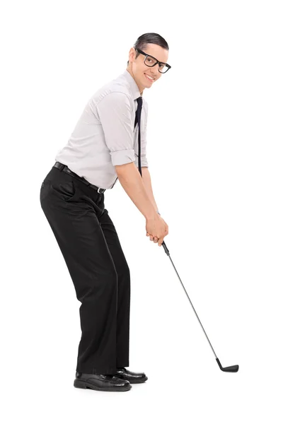 Man playing golf — Stock Photo, Image