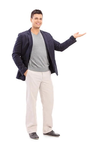 Man gesturing with his hand — Stock Photo, Image