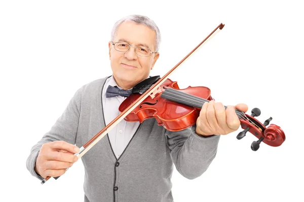 Uomo che suona un violino — Foto Stock