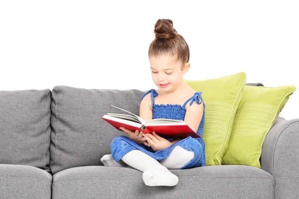 Adorable niña leyendo libro —  Fotos de Stock