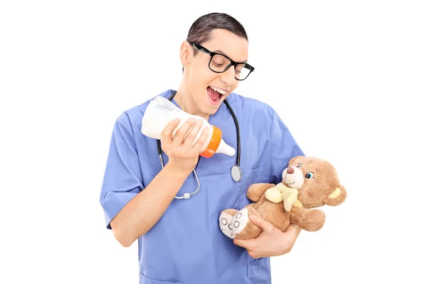 Silly male doctor — Stock Photo, Image