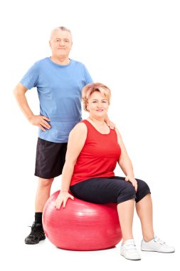 Olgun çift spor giyim