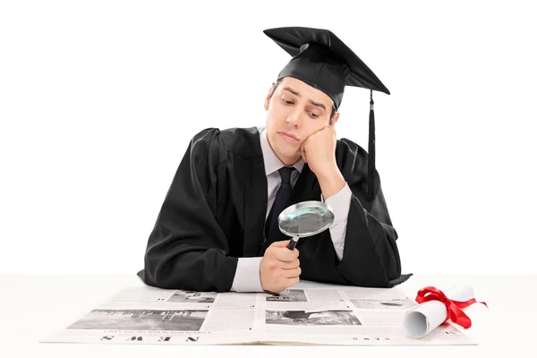 Graduate student searching for job — Stock Photo, Image