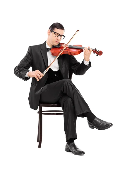 Musicien classique jouant du violon — Photo