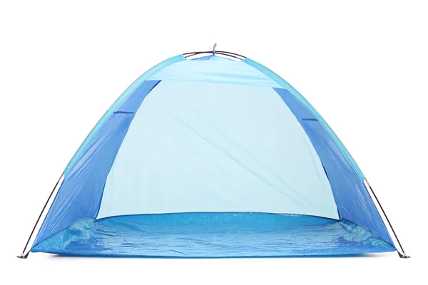 Blå tält på vit bakgrund — Stockfoto