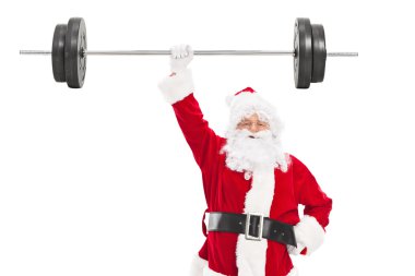 Halter bir elinde tutan Santa