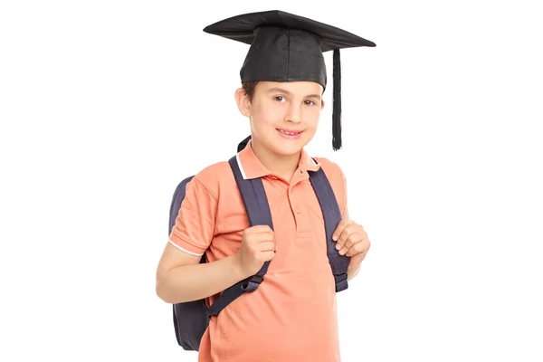 Iskolás ballagási kalap hordozó hátizsák — Stock Fotó