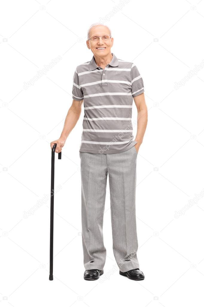 Old man holding a cane Stock Photo by ©ljsphotography 72663641