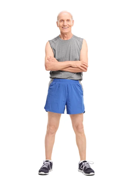 Aktiver Senior in Sportkleidung — Stockfoto