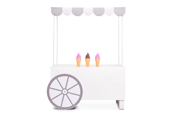 White ice cream stand — Stockfoto