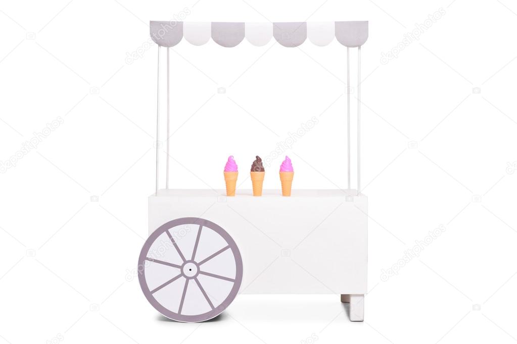 white ice cream stand
