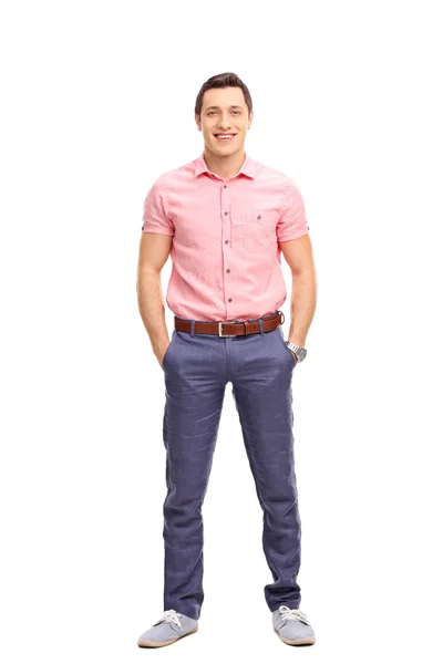 Cheerful young man in casual outfit — Stock fotografie