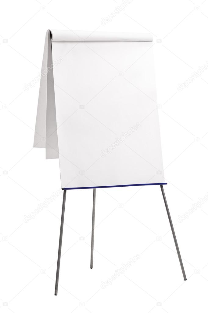 Board for presentations with sheet of paper stand Vector Image