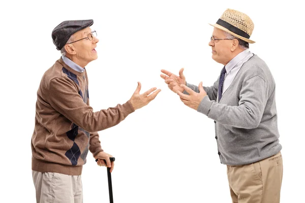Zwei ältere Herren streiten — Stockfoto