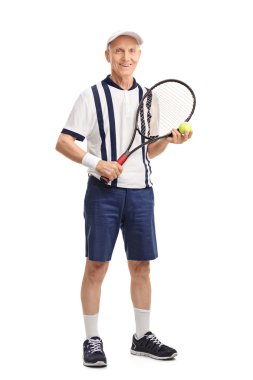 Komuta sizde raket ve bir tenis topu ile