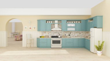 Mutfak içi 3B renklendirme 