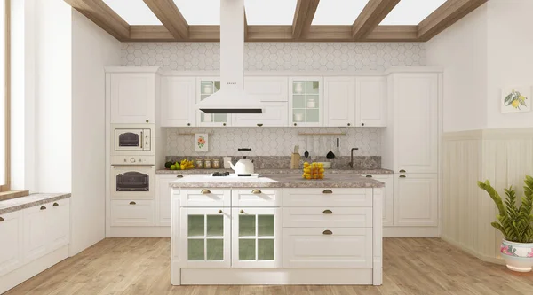 Cocina Interior Colorido Renderizado —  Fotos de Stock
