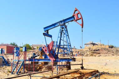 Bakü, Azerbaycan - 20 Mayıs 2014: petrol kuyuları