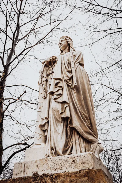 Escultura Paris Jardim Luxemburgo Jardin Luxembourg Este Segundo Maior Parque — Fotografia de Stock