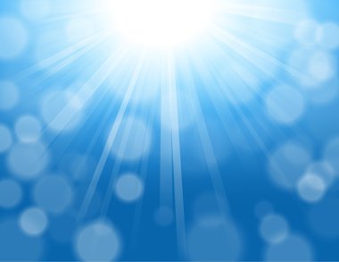 Bokeh arka plan ile parlayan mavi ışıklar