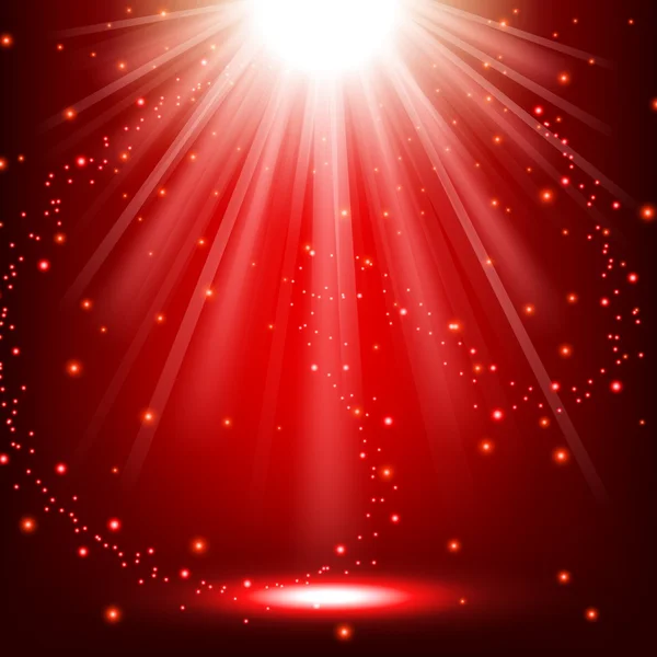 Luces rojas brillando fondo — Vector de stock