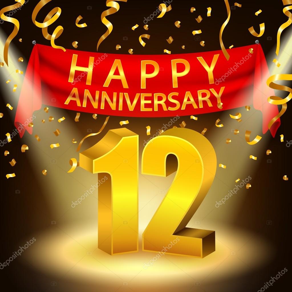 239 12th Anniversary Vectors Free Royalty Free 12th Anniversary Vector Images Depositphotos