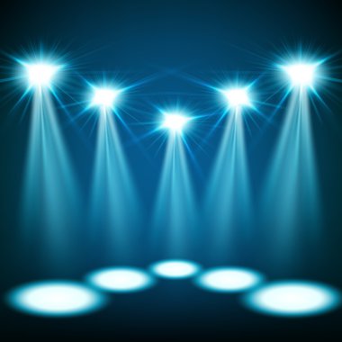 Mavi ışık parlayan